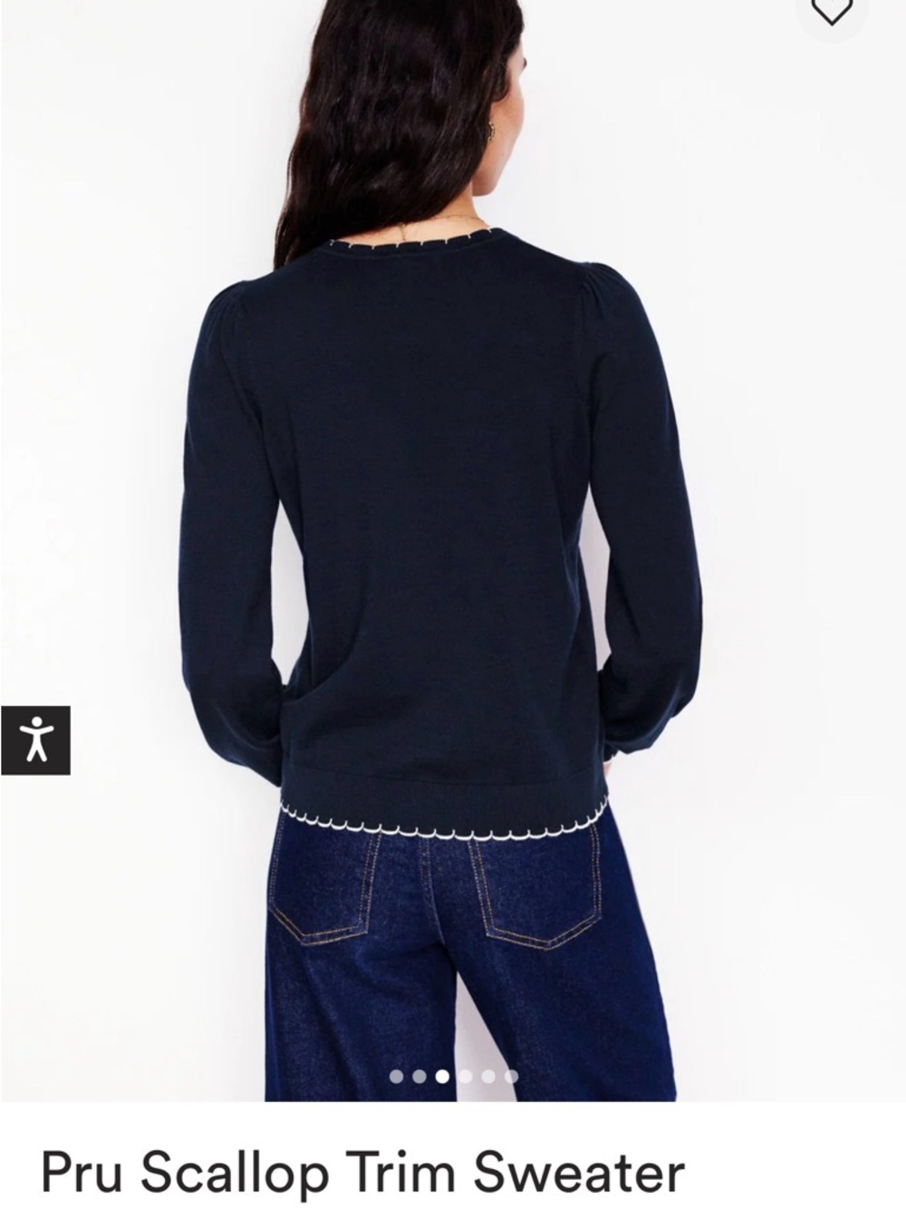 Boden Pru Scallop Trim Sweater - Picture 3 of 4